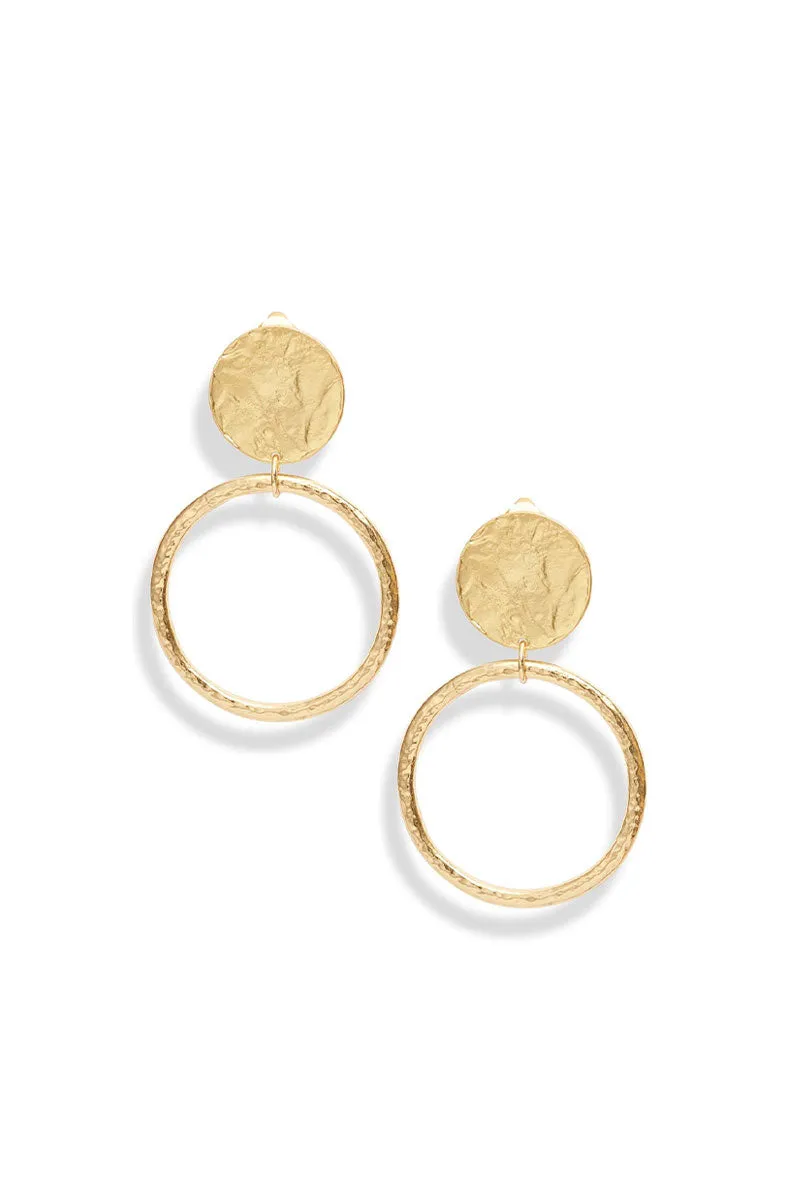 Texture Circle Clip-On Earrings