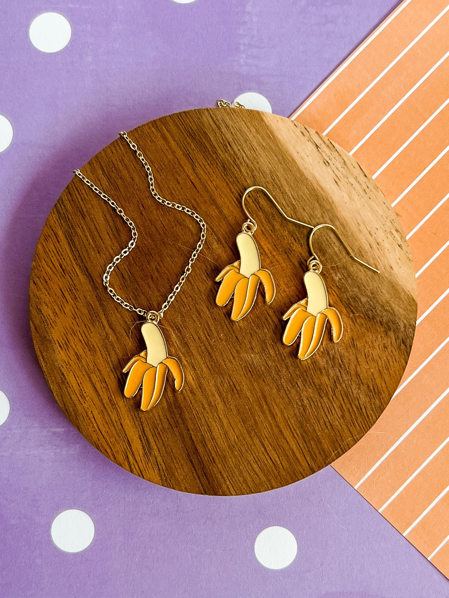 This is Bananas Necklace and Earrings