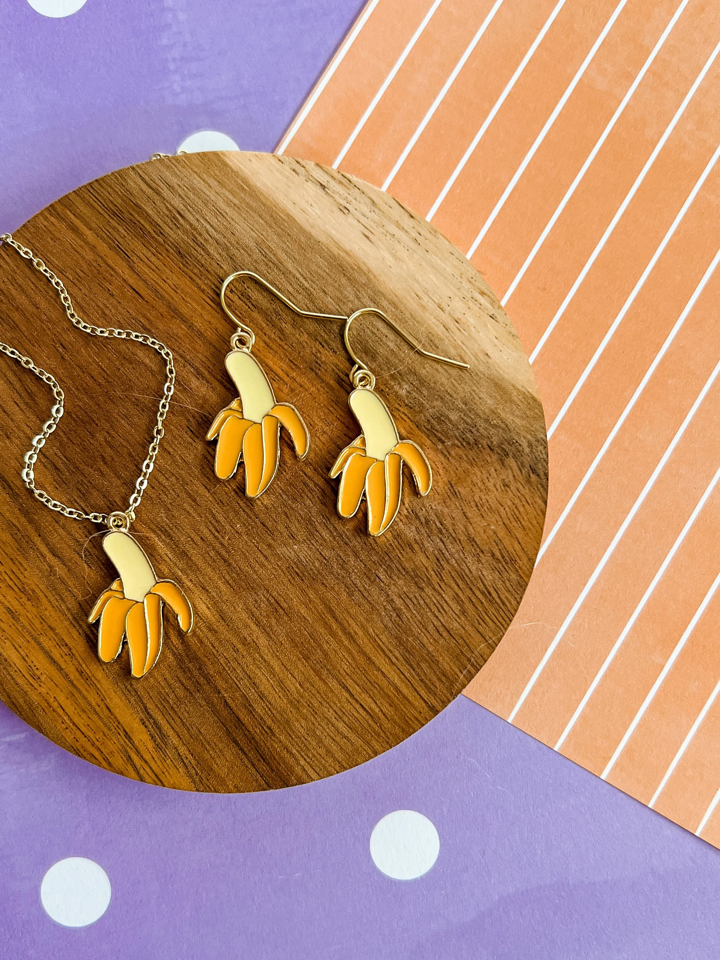 This is Bananas Necklace and Earrings