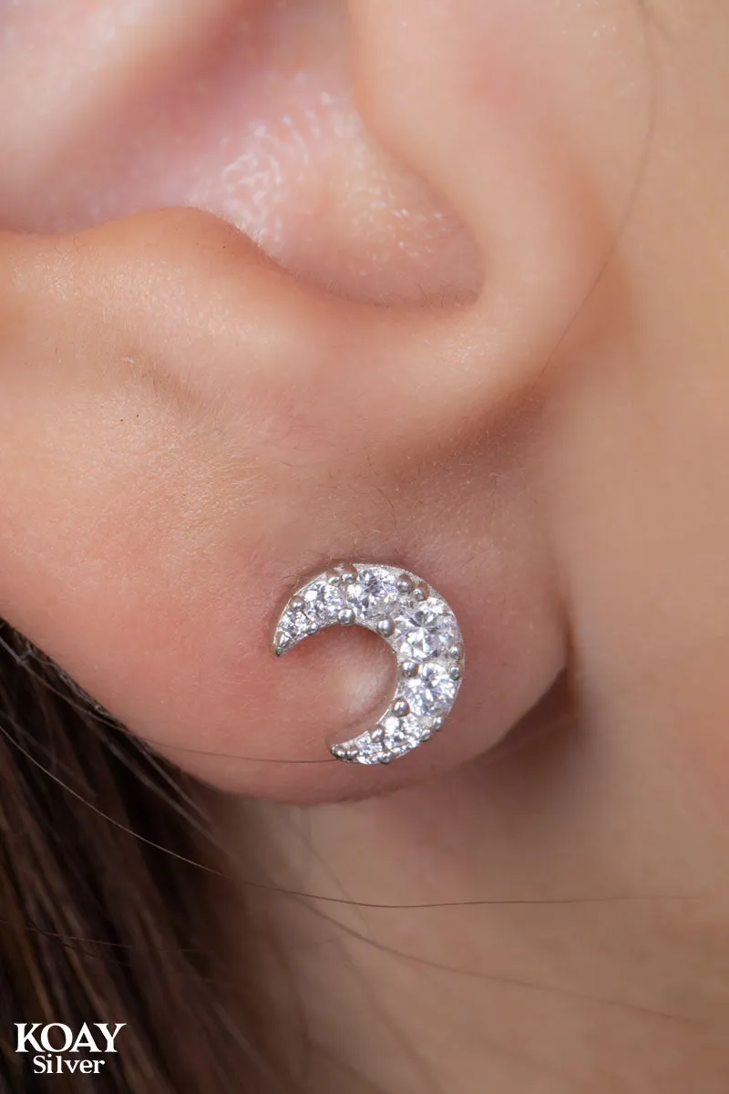 Zircon Crescent (06) Earring