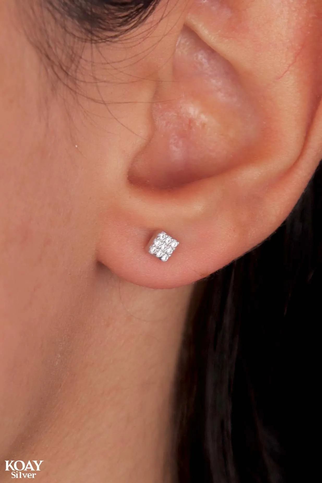 Zircon Earring (029) Diamond Shape